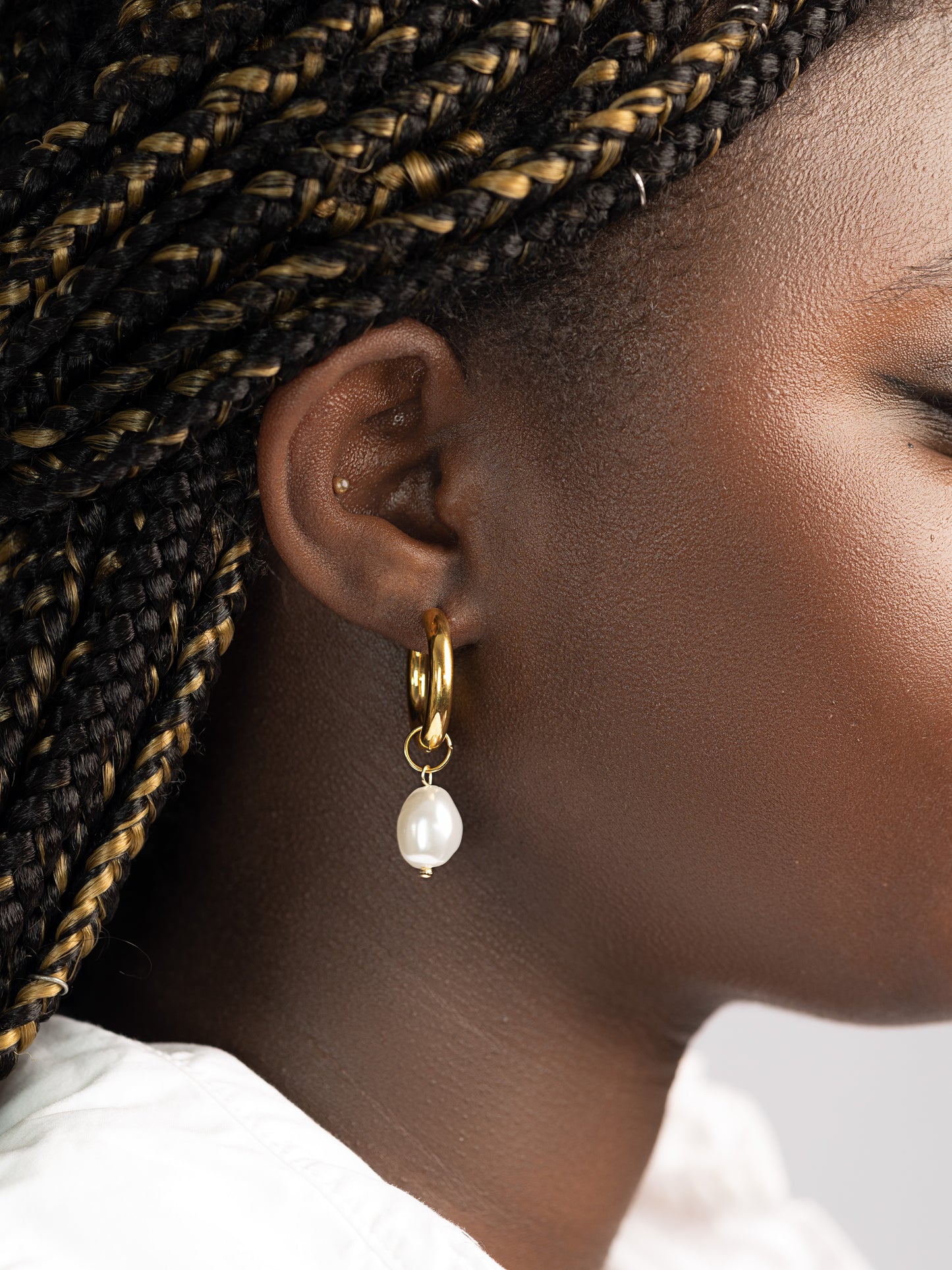 PERLÉ HOOPS | 18K Gold - LILÈ - Earring - LILÈ - online jewellery store - jewelry online - affordable jewellery online Australia