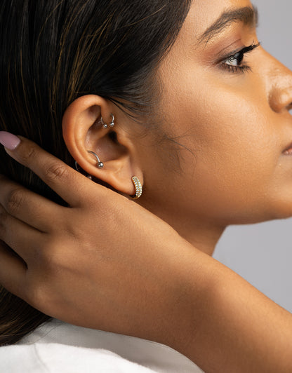 SYMPHANI DAINTY HOOPS | 18K Gold - LILÈ - Earring - LILÈ - online jewellery store - jewelry online - affordable jewellery online Australia