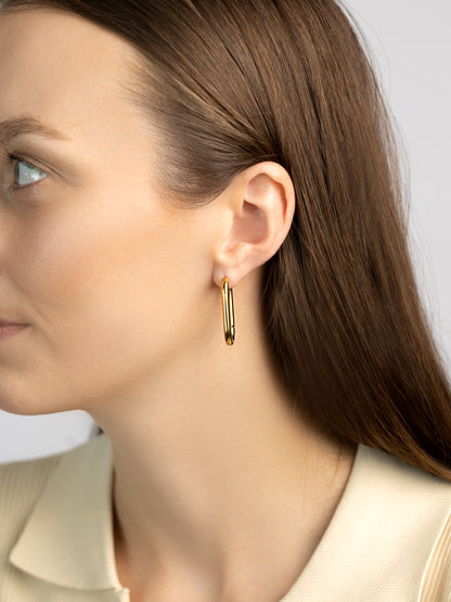 OVO HUGGIES | 18K Gold - LILÈ - Earring - LILÈ - online jewellery store - jewelry online - affordable jewellery online Australia