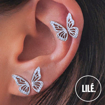 IN TWO BUTTERFLY STUDS - LILÈ - Earring - LILÈ - online jewellery store - jewelry online - affordable jewellery online Australia