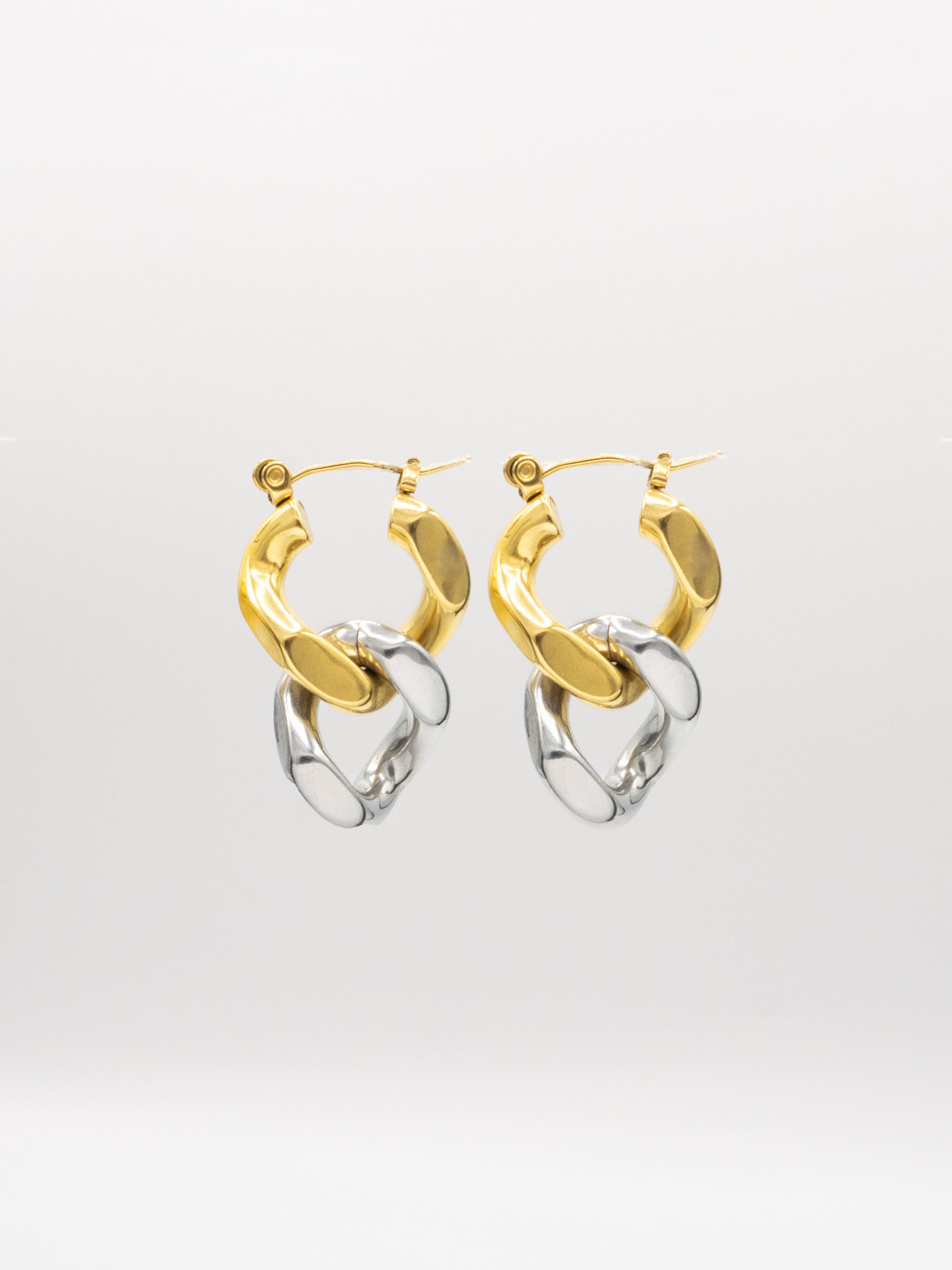 DEUX TONE EARRINGS | 18K Gold & Silver - LILÈ - Earring - LILÈ - online jewellery store - jewelry online - affordable jewellery online Australia