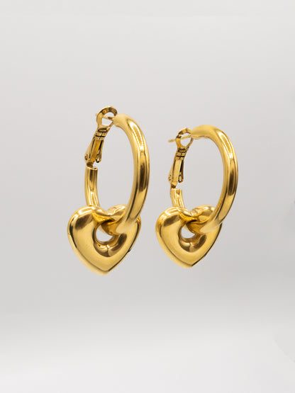 TE AMO HOOPS | 18K Gold - LILÈ - Earring - LILÈ - online jewellery store - jewelry online - affordable jewellery online Australia