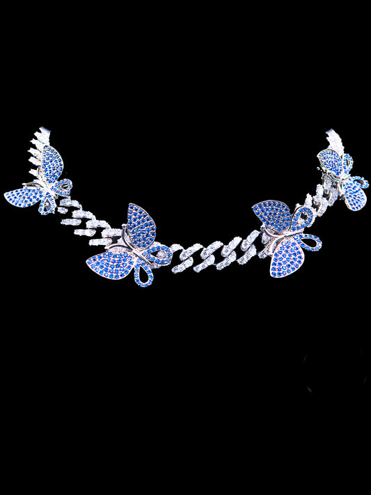 BLUE BUTTERFLY CHAIN - LILÈ - Necklace - LILÈ - online jewellery store - jewelry online - affordable jewellery online Australia