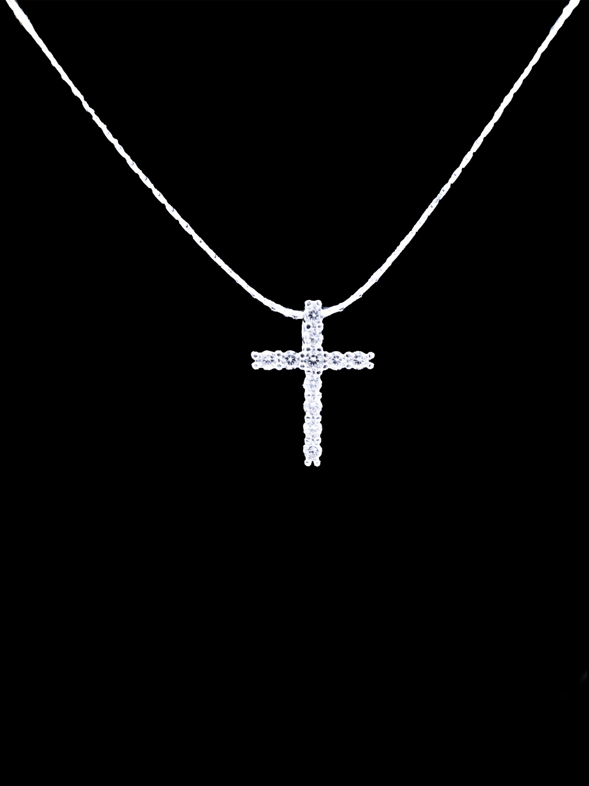 BABY STONE CROSS NECKLACE - LILÈ - Necklace - LILÈ - online jewellery store - jewelry online - affordable jewellery online Australia