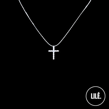 BABY STONE CROSS NECKLACE - LILÈ - Necklace - LILÈ - online jewellery store - jewelry online - affordable jewellery online Australia