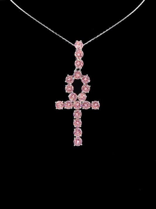 PINK ANKH NECKLACE - LILÈ - Necklace - LILÈ - online jewellery store - jewelry online - affordable jewellery online Australia